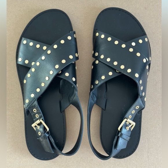 Madewell The Tuley Crossover Sandal in True Black, Size 7.5 - Picture 9 of 12